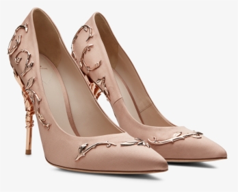 Vintage Pink Satin With Rose Gold Leaves"data Src="//cdn - Basic Pump, HD Png Download, Free Download